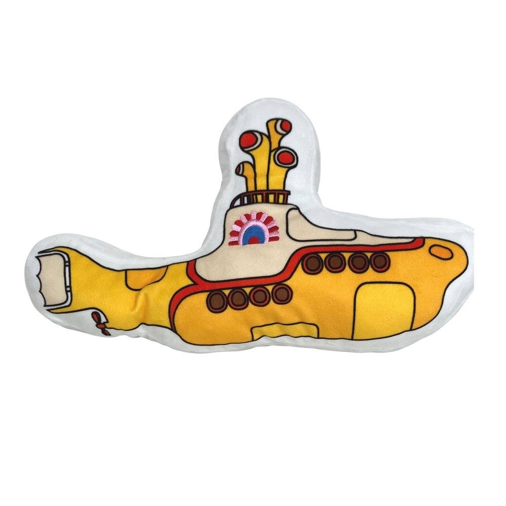 Beatles Yellow Submarine Plush Throw Pillow Decor Collectors